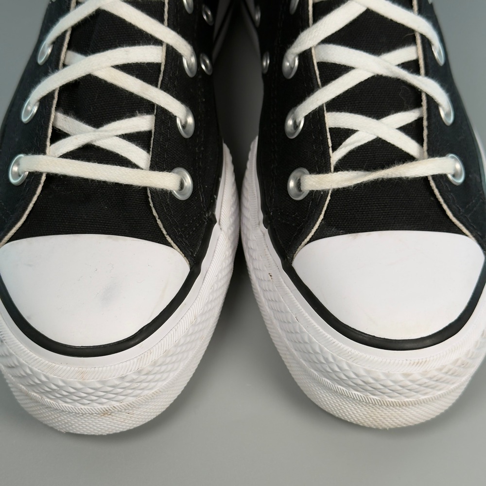 Converse Chuck Taylor All Star Lift Platform Womens 8 Hi Top Black White Lace Up - Picture 4 of 16